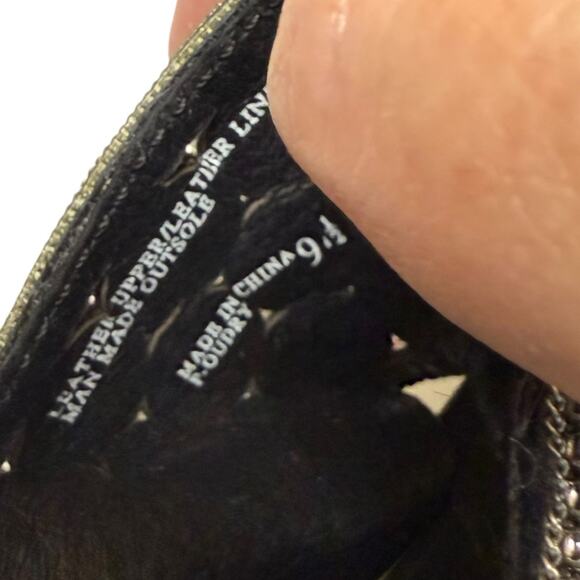 Yellow Box Black Embellished Wedge Flip Flops‎ Bling 9.5 - Picture 2 of 5